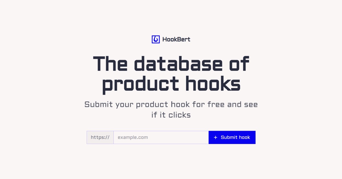 HookBert: The database of product hooks logo